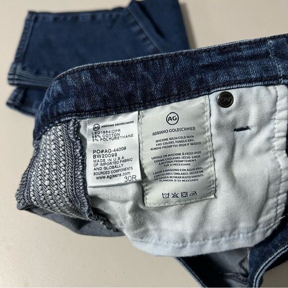 Ag Adriano Goldschmied Prima Pintucked Ankle Cigarette Jeans in Indigo Pursuits - Picture 7 of 10